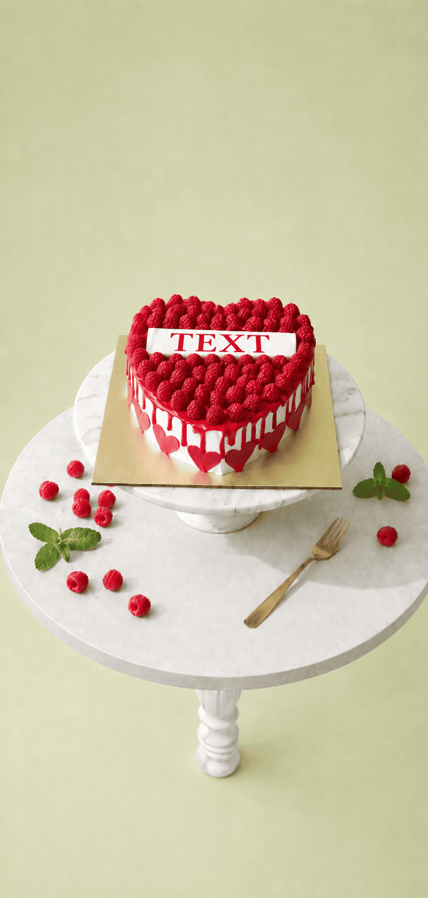 Heart Shape Raspberry Drip Cake with Custom Topper Heart Shape Raspberry Drip Cake with Custom Topper